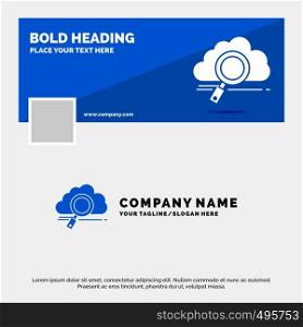 Blue Business Logo Template for cloud, search, storage, technology, computing. Facebook Timeline Banner Design. vector web banner background illustration. Vector EPS10 Abstract Template background