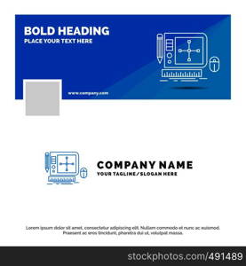 Blue Business Logo Template for design, Graphic, Tool, Software, web Designing. Facebook Timeline Banner Design. vector web banner background illustration. Vector EPS10 Abstract Template background