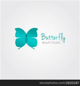 Blue Butterfly. Vector design concept for beauty salon or studio. Vector logo template. Blue Butterfly. Vector design concept for beauty salon or studio. Vector logo template.