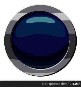 Blue button icon. Cartoon illustration of blue button vector icon for web. Blue button icon, cartoon style