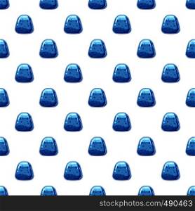 Blue candy pattern seamless repeat in cartoon style vector illustration. Blue candy pattern