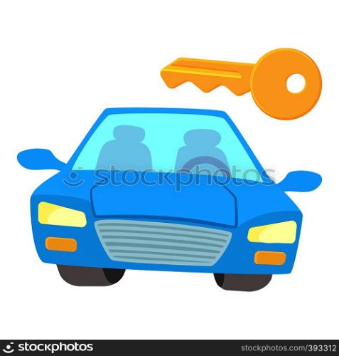Blue car icon. Cartoon illustration of blue car vector icon for web. Blue car icon, cartoon style