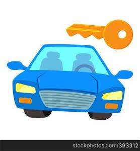 Blue car icon. Cartoon illustration of blue car vector icon for web. Blue car icon, cartoon style