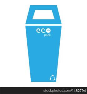 blue cartoon with eco inscription