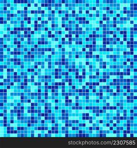 Blue ceramic mosaic tile background. Water pool texture. Vector seamless pattern. Blue ceramic mosaic tile background. Water pool texture. Vector seamless pattern.