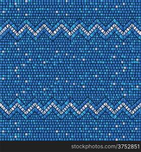 Blue ceramic tile mosaic seamless background pattern