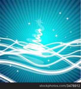 Blue Christmas lines background
