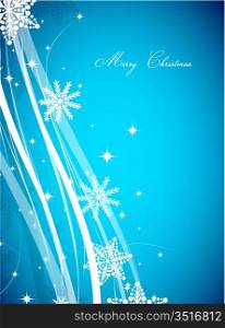 Blue Christmas lines vector background