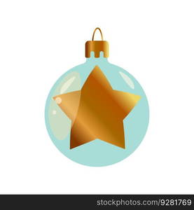 Blue Christmas tree toy set isolated on a transparent background. Vector realistic object Illustration 10 EPS. Christmas blue tree toy