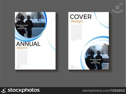 blue Circle background modern cover design modern book cover abstract Brochure cover template,annual report, magazine and flyer layout Vector a4