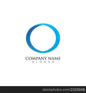 blue circle ellipse logo design