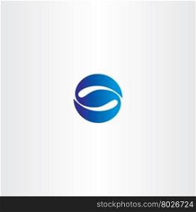 blue circle s letter logo icon vector symbol brand