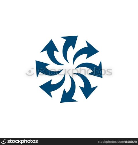 Blue Circle Star Logo Template Illustration Design. Vector EPS 10.