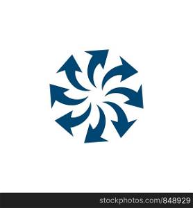 Blue Circle Star Logo Template Illustration Design. Vector EPS 10.