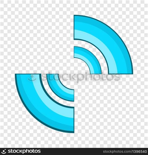Blue click cursor icon. Cartoon illustration of click vector icon for web design. Blue click cursor icon, cartoon style