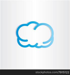 blue cloud icon design weather sign meteorology