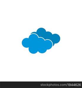 Blue Cloud Logo vector icon design template