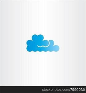 blue cloud vector icon logo element weather