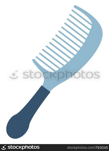 Blue comb, illustration, vector on white background.