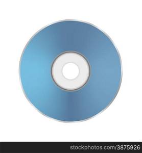 Blue Compact Disc Isolated on White Background. Blue Compact Disc