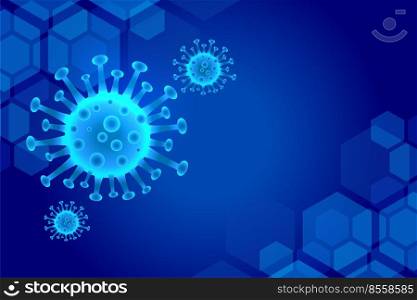 blue coronavirus covid-19 pandemic outbreak background design