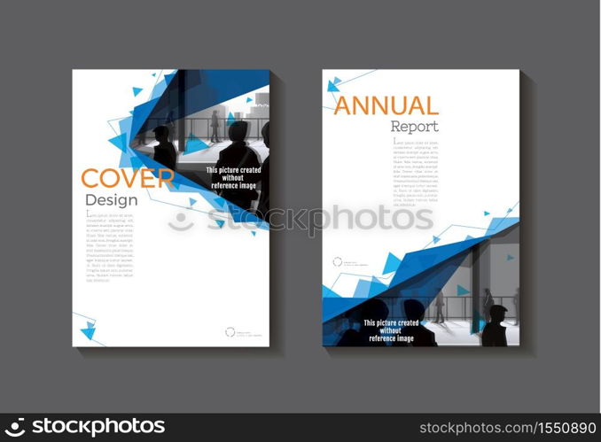 blue cover book template modern cover abstract Brochure, design, annual report, magazine and flyer layout Vector a4