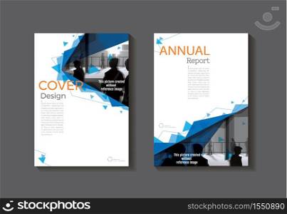 blue cover book template modern cover abstract Brochure, design, annual report, magazine and flyer layout Vector a4