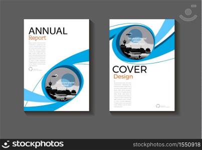 blue cover Circle design modern book cover abstract Brochure cover template,annual report, magazine and flyer layout Vector a4