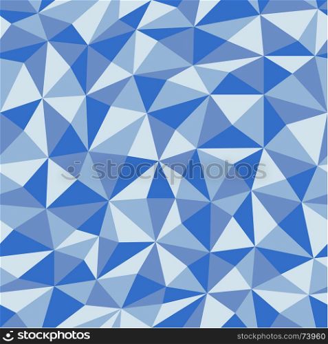 Blue Crumpled Paper With Geometric Seamless Pattern. Frame Border Wallpaper. Elegant Repeating Vector Ornament