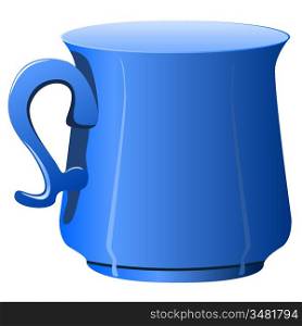 Blue cup. vector