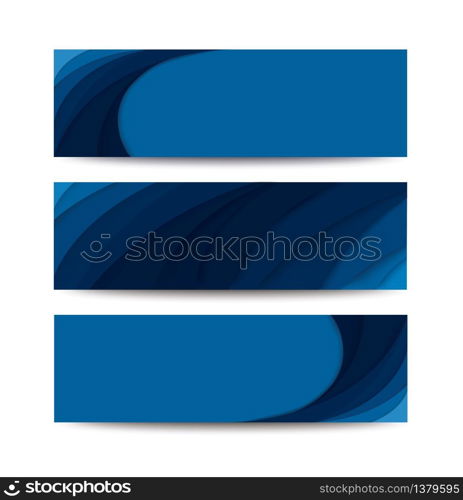 blue curve template background vector illustration EPS10
