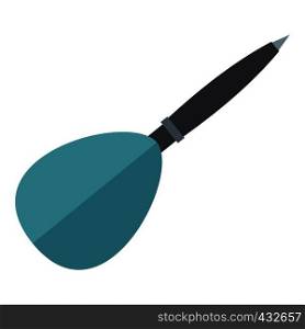 Blue dart arrow icon flat isolated on white background vector illustration. Blue dart arrow icon isolated