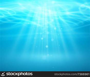 Blue deep water and sea abstract natural background. Vector illustration EPS10. Blue deep water and sea abstract natural background. Vector illustration