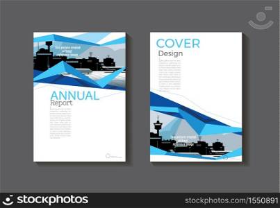 blue design modern cover abstract Brochure cover book template,annual report, magazine and flyer layout Vector a4