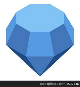 Blue diamond icon. Isometric of blue diamond vector icon for web design isolated on white background. Blue diamond icon, isometric style