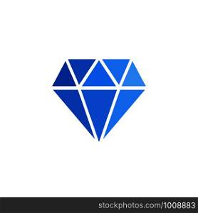 blue diamond of triangles in flat style, vector. blue diamond of triangles in flat style