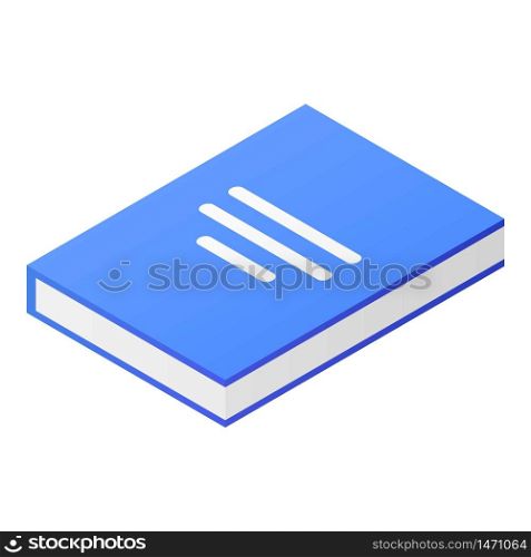 Blue diary icon. Isometric of blue diary vector icon for web design isolated on white background. Blue diary icon, isometric style