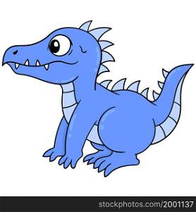 blue dinosaur predator cartoon