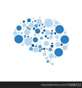 Blue Dots in Brain Form Neuron Health Education Technology
