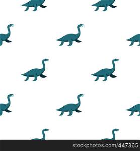 Blue elasmosaurine dinosaur pattern seamless for any design vector illustration. Blue elasmosaurine dinosaur pattern seamless