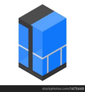 Blue elevator icon. Isometric of blue elevator vector icon for web design isolated on white background. Blue elevator icon, isometric style