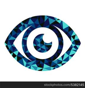 Blue eye triangle pattern design