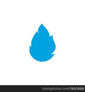 Blue fire flame logo can also for gas and energy logo vector icon illustration design