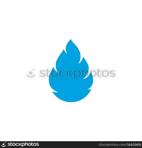 Blue fire flame logo can also for gas and energy logo vector icon illustration design