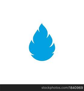 Blue fire flame logo can also for gas and energy logo vector icon illustration design