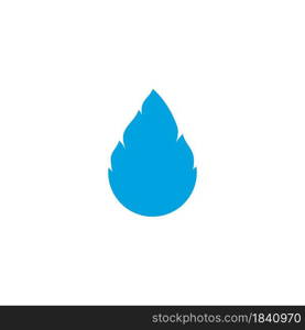 Blue fire flame logo can also for gas and energy logo vector icon illustration design