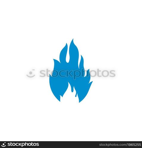 Blue Fire flame Logo Template vector icon Oil, gas and energy logo concept