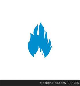 Blue Fire flame Logo Template vector icon Oil, gas and energy logo concept