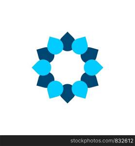 Blue Flower Logo Template Illustration Design. Vector EPS 10.
