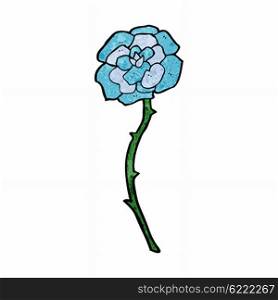 blue flower tattoo cartoon